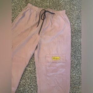 Pink track sweatpants